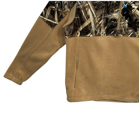 Columbia Men's PHG Fleece Pullover Sweater Size M-XXL Tan-Camo Print Mid-weight - Picture 5 of 9